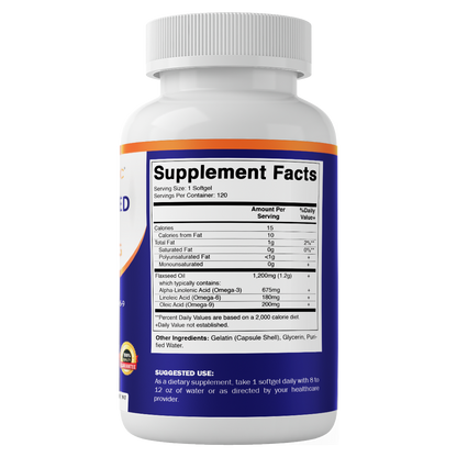 Flaxseed Oil 1200 mg 120 Softgels
