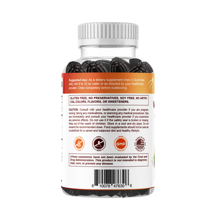 Vitamatic Valerian Root Chamomile 6000 mg Equivalent Per Serving – Mixed Berry Flavor – 60 Gummies