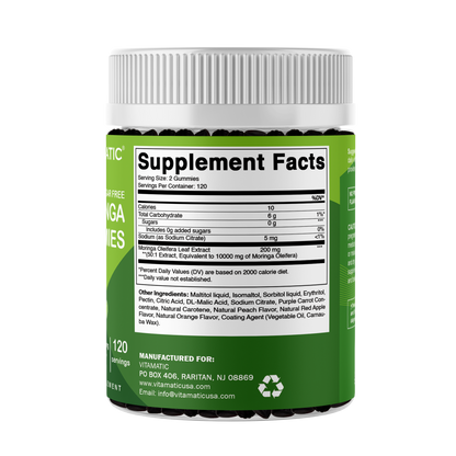 Vitamatic | Moringa 10000 mg Equivalent | 240 Gummies