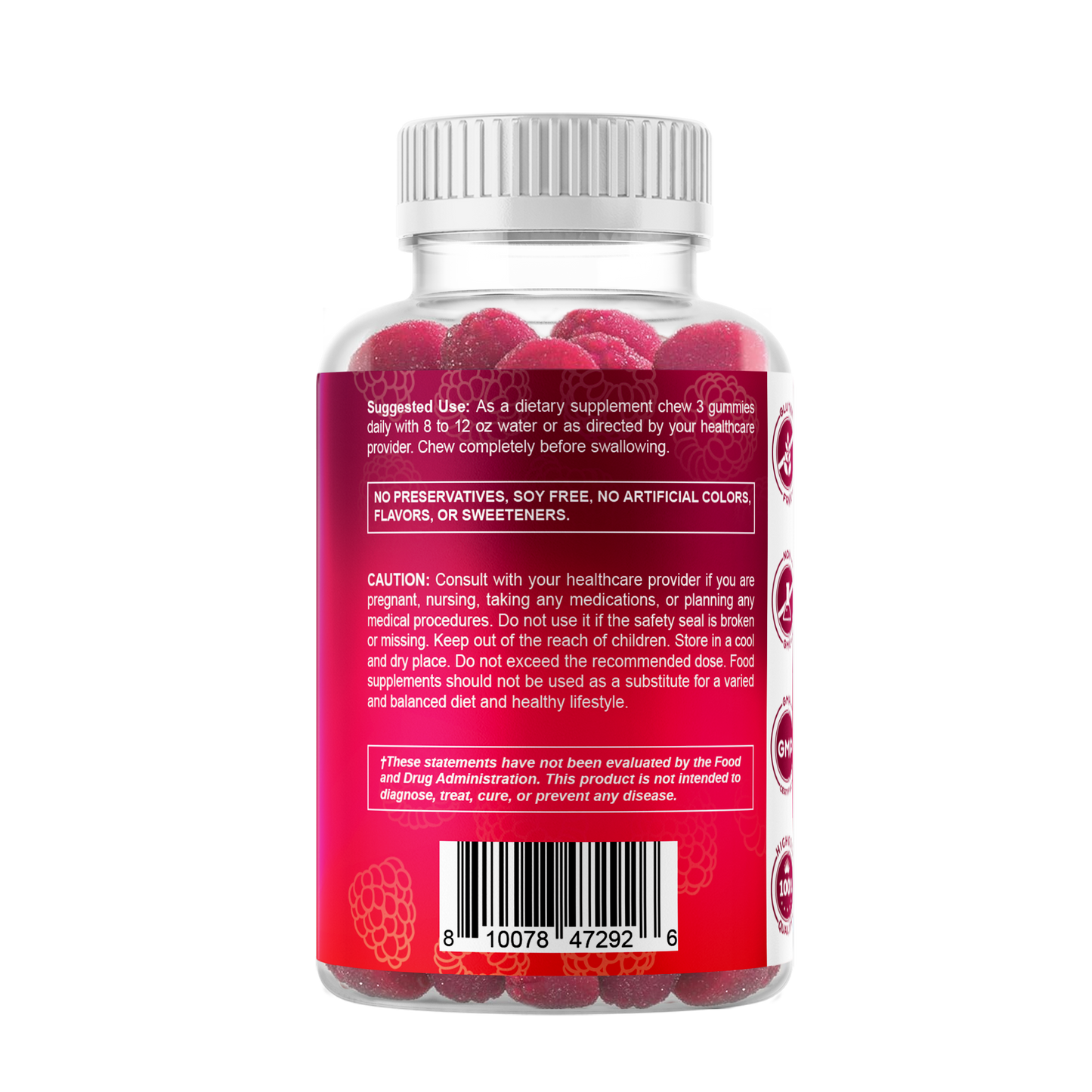 Extra Strength Magnesium 85mg - 60 Vegan Gummies