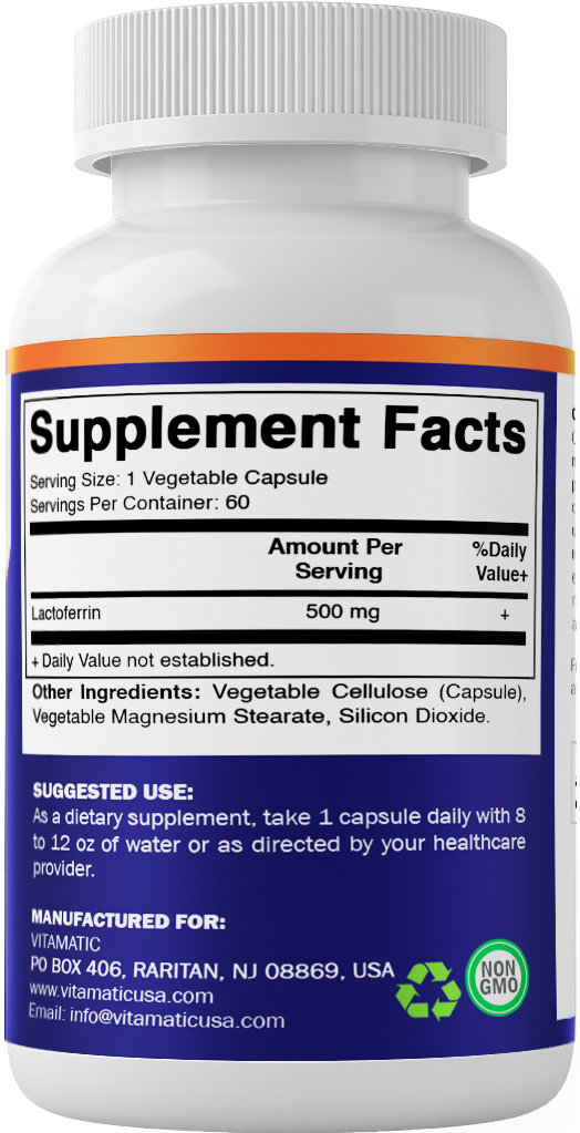 Lactoferrin 500 mg 60 Veg Capsules