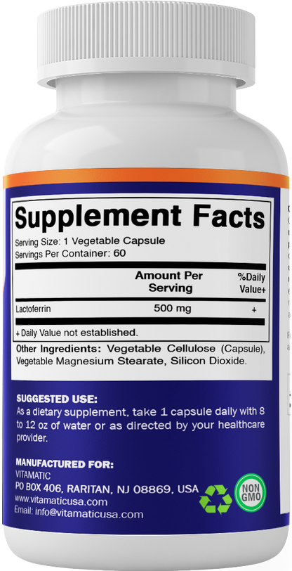 Lactoferrin 500 mg 60 Veg Capsules