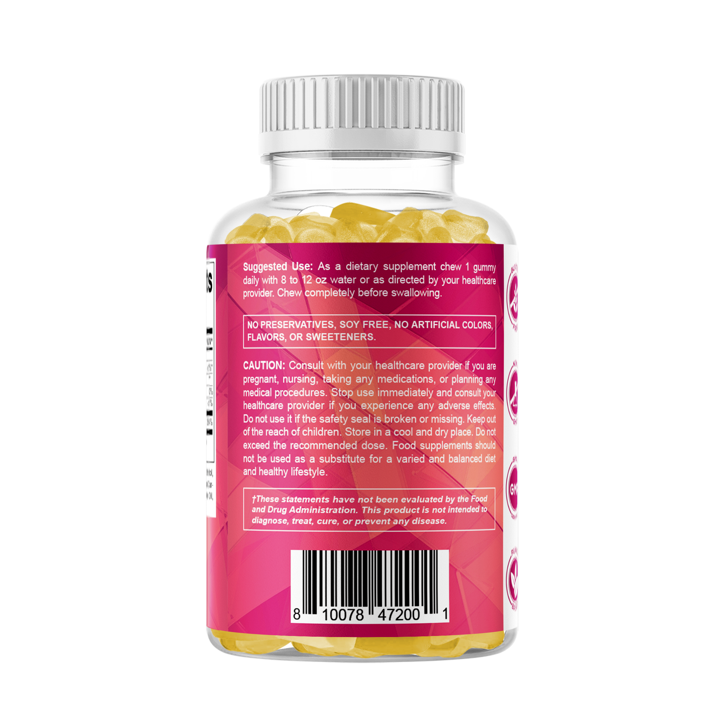 Sugar Free Yeast Free Selenium 200 mcg - 90 Gummies