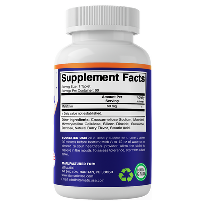 Melatonin 60mg - 60 Fast Dissolve Tablets