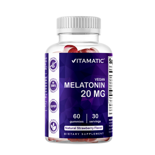 Melatonin 20mg Vegan Gummies, 60 Gummies
