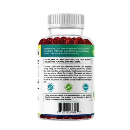 Vitamatic Eye Health Gummies with Lutein, Zeaxanthin, Vitamin C, E & Zinc – Mixed Berry Flavor – 60 Gummies