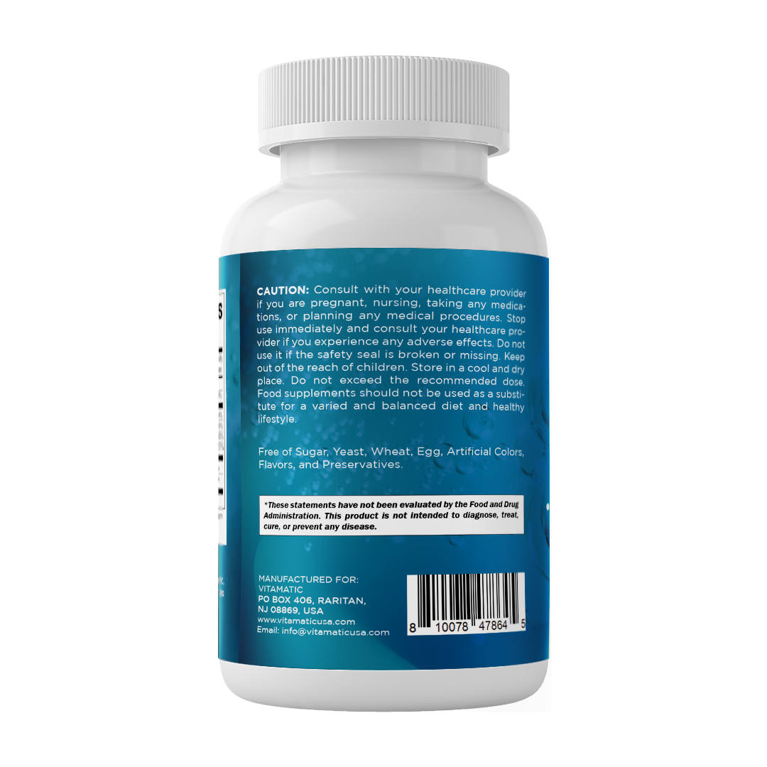 Marine Collagen Complex Type I – 2000 mg per Serving with Hyaluronic Acid, Vitamin C, Biotin, B6 & B12 – 180 Capsules