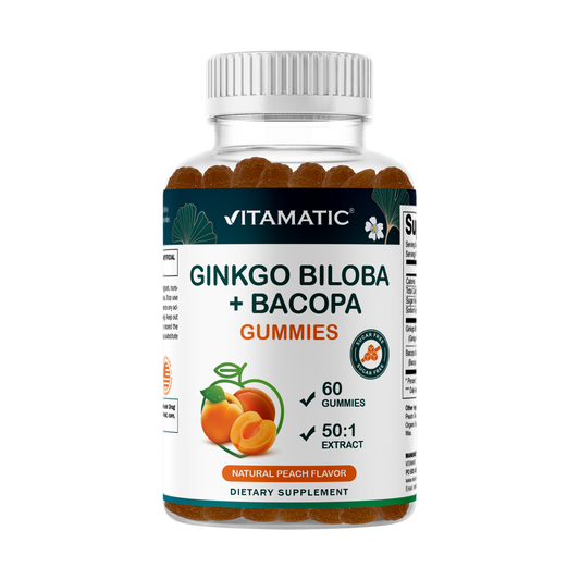 Ginkgo Biloba + Bacopa Gummies, 60 Count