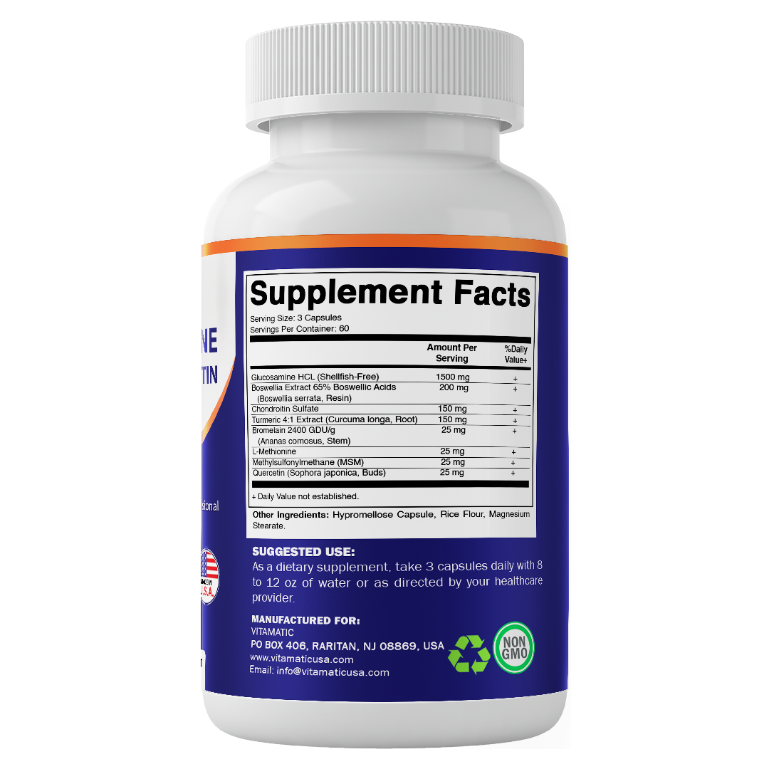 Vitamatic Glucosamine Chondroitin MSM 180 Veggie Capsules