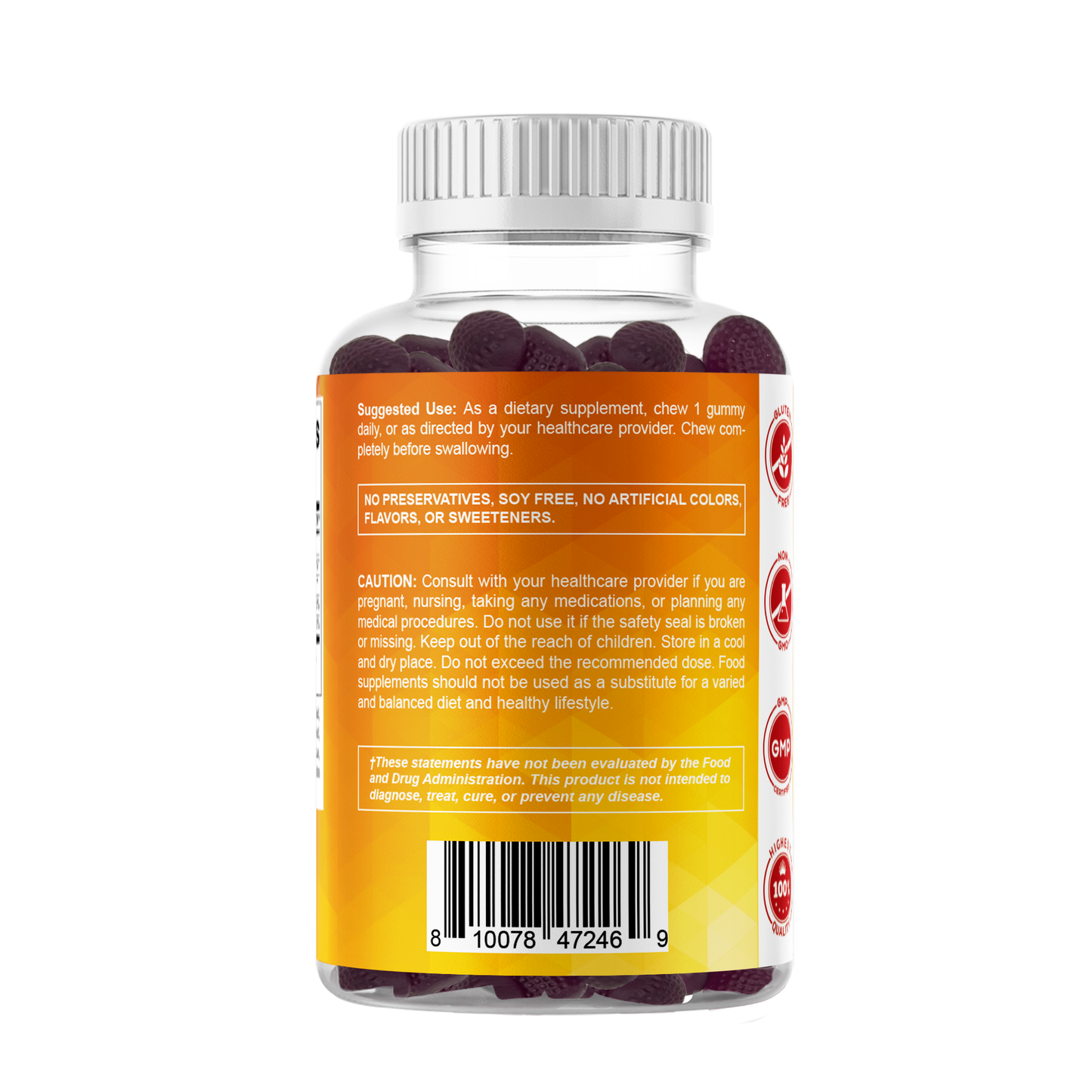Sugar Free Vitamin D3 5000 IU - 120 Gummies