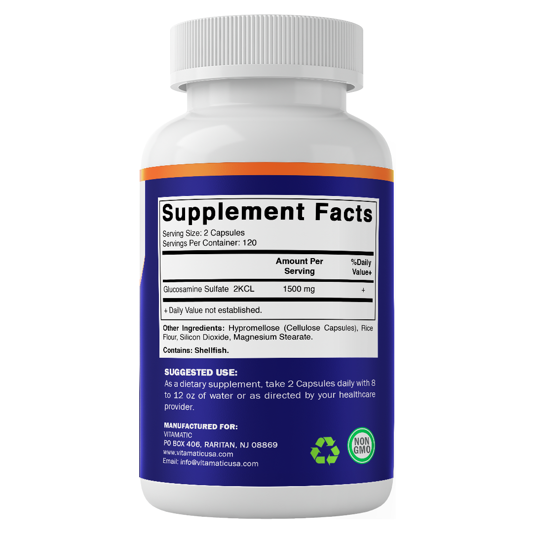 Glucosamine Sulfate Supplement, 1500mg, 240 Capsules