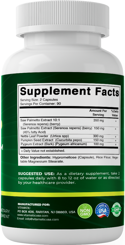 Saw Palmetto Extract for Men & Women 180 Veg Capsules