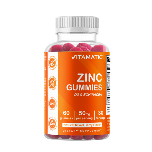 Zinc 50mg per Serving, 60 Gummies