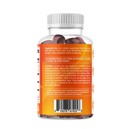 Sugar Free Pumpkin Seed 20:1 extract Gummies - Made with Saw Palmetto - Natural Raspberry Flavor - 60 Count