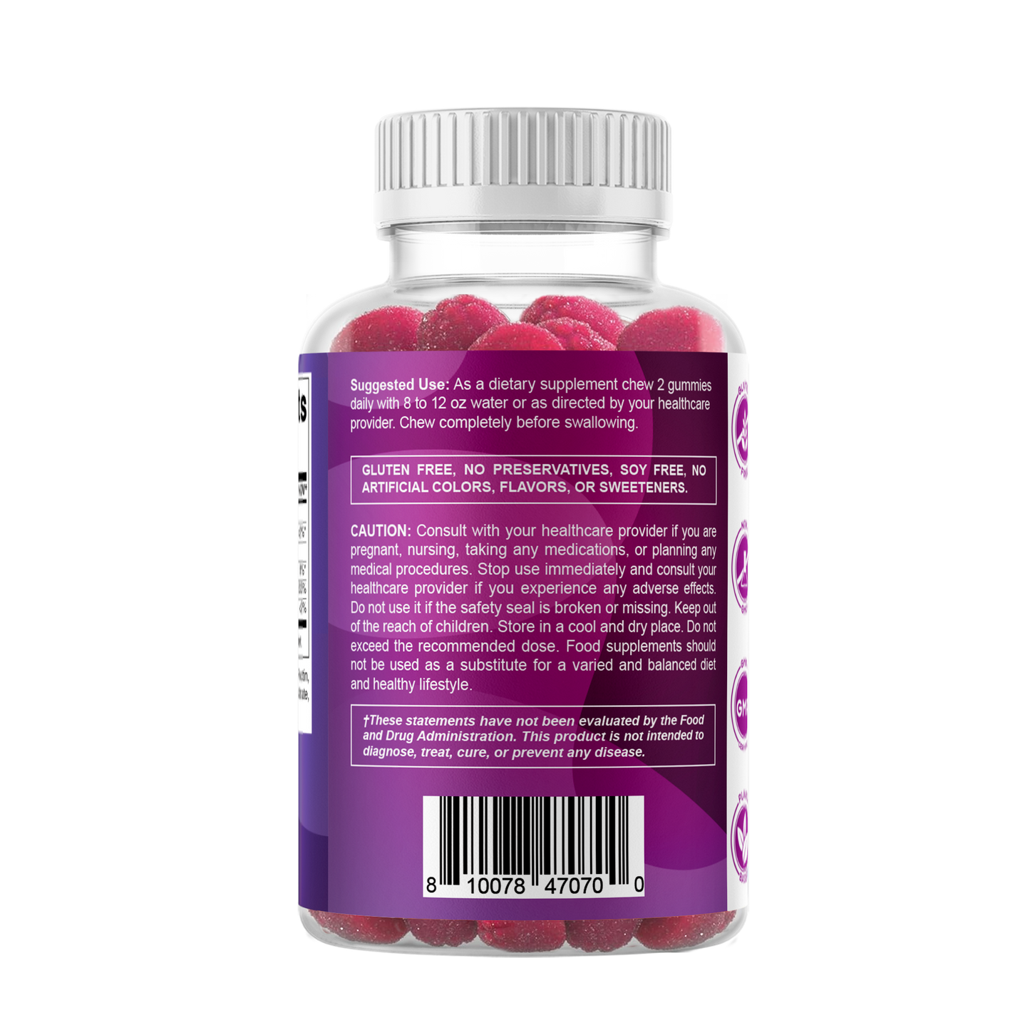 Biotin 10,000 mcg 60 Vegan Gummies
