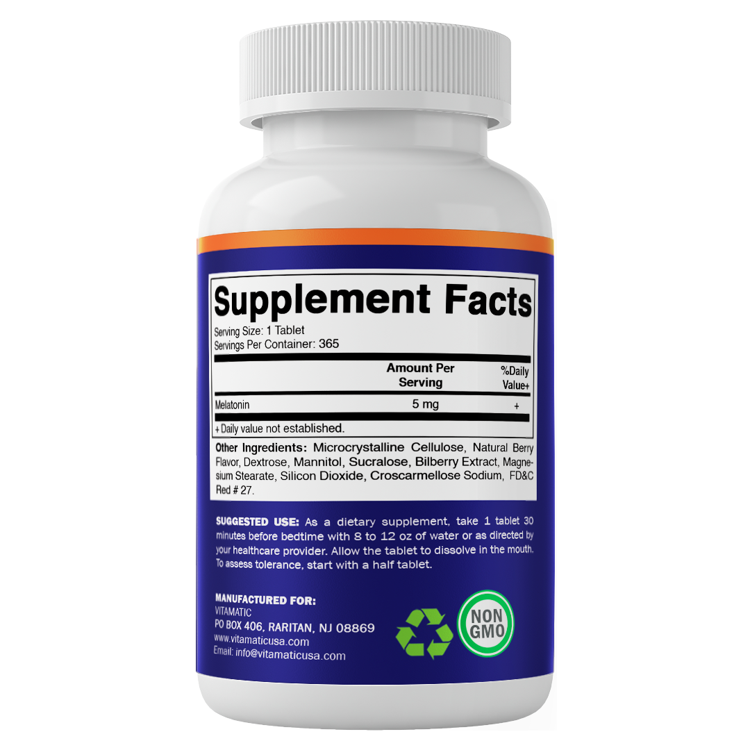Melatonin 5 mg - 365 Fast Dissolve Tablets