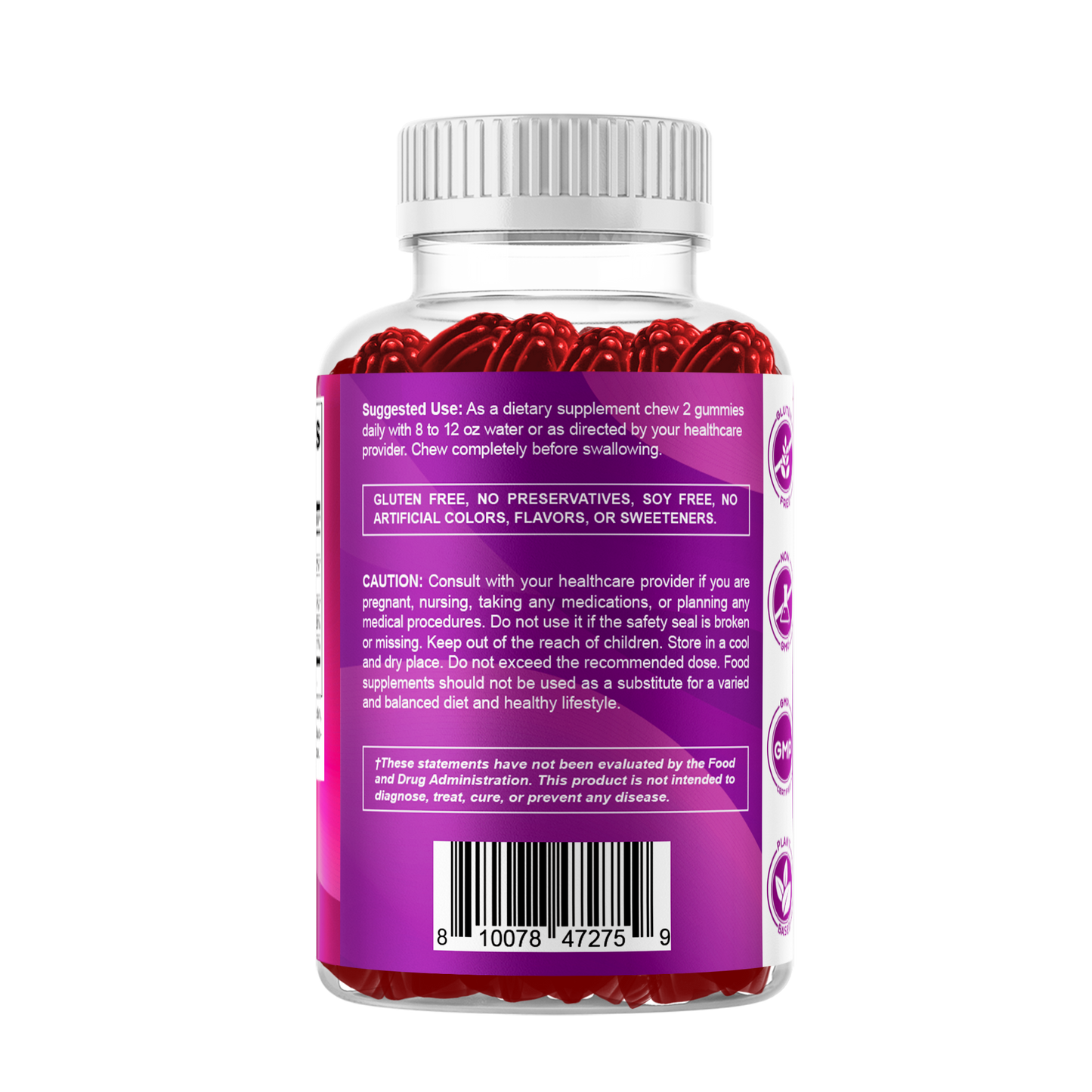 Vitamin B6 100mg - Strawberry Flavor - 60 Gummies