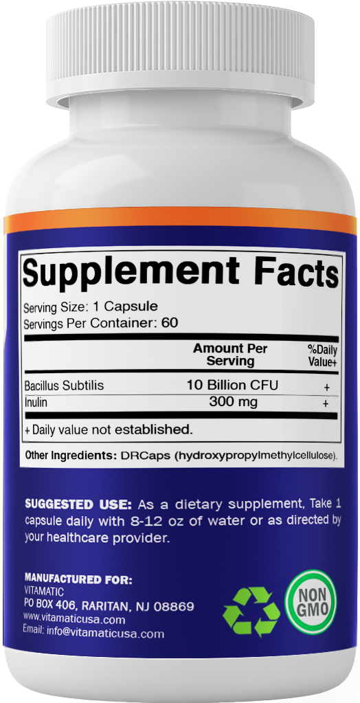 Bacillus Subtilis 10 Billion CFU DR Capsule 60 Capsules