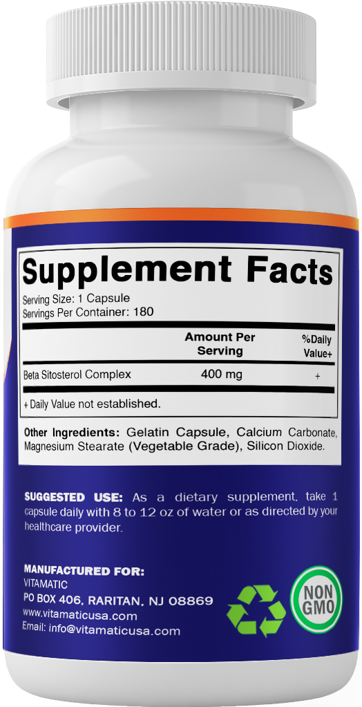 Beta Sitosterol 400mg - 180 Capsules