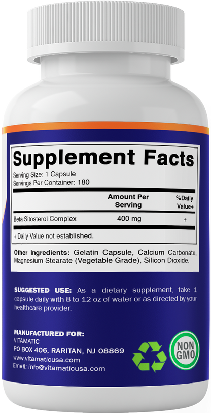 Beta Sitosterol 400mg - 180 Capsules