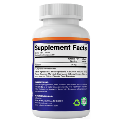 Melatonin 20mg 60 Tablets