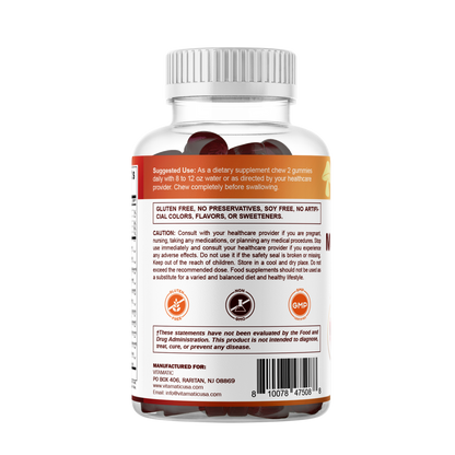 Mushroom Complex with D3 Gummies 3000 mg - 60 Pectin Based Gummies