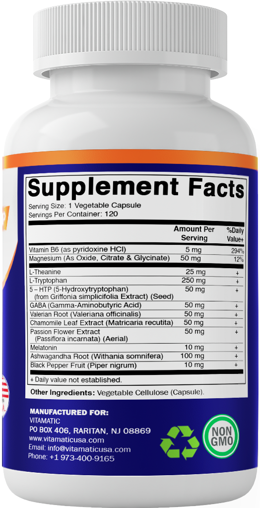 Advanced Sleep Aid with Melatonin - 120 Vegetable Capsules