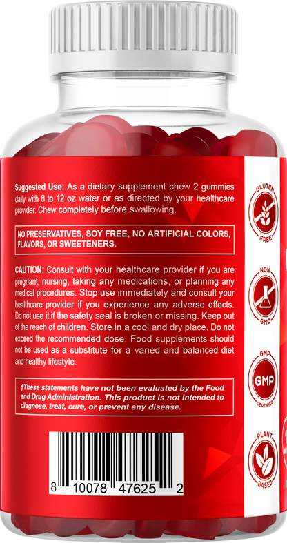 Extra Strength Vitamin B12 5000 mcg (Methyl B12) Gummies - 240 Count