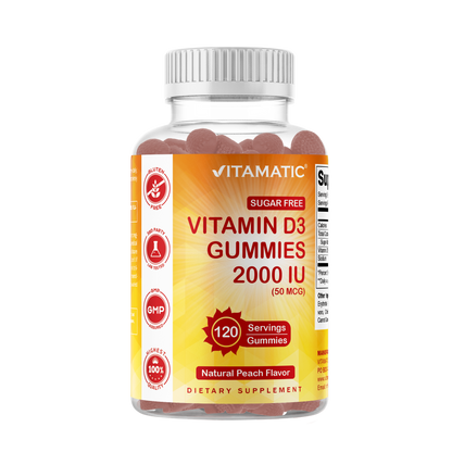 Sugar-Free Vitamin D3 2000 IU, 120 Gummies