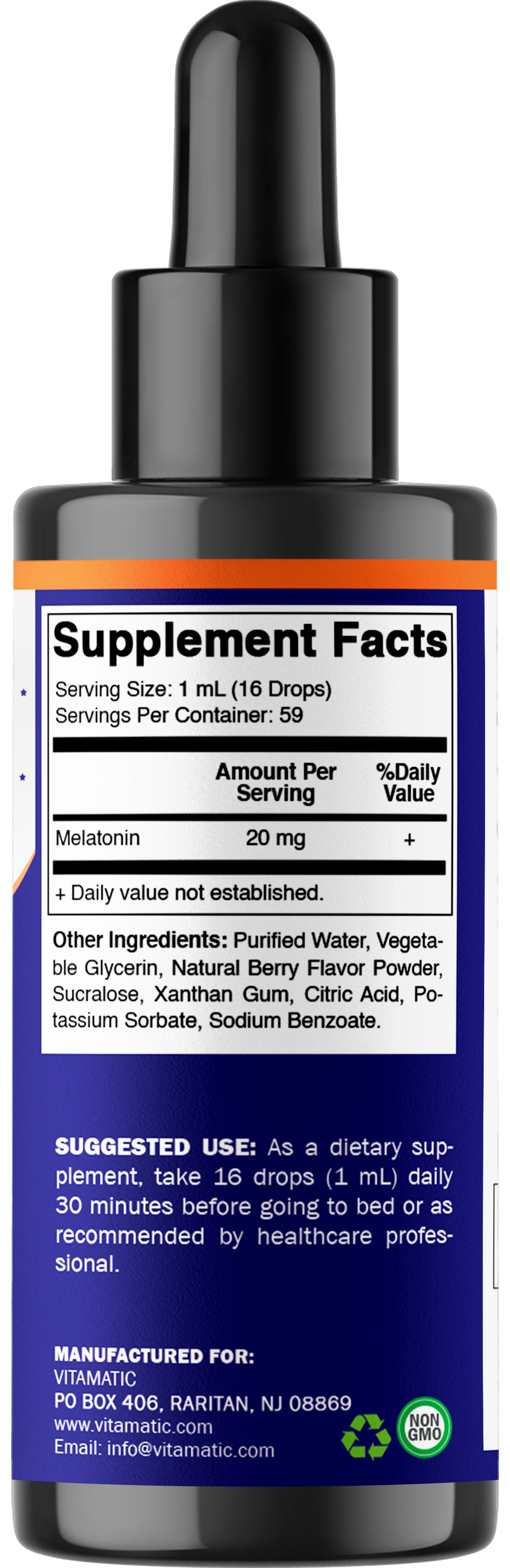 Melatonin 20mg Liquid Drops 2 Fluid Ounce