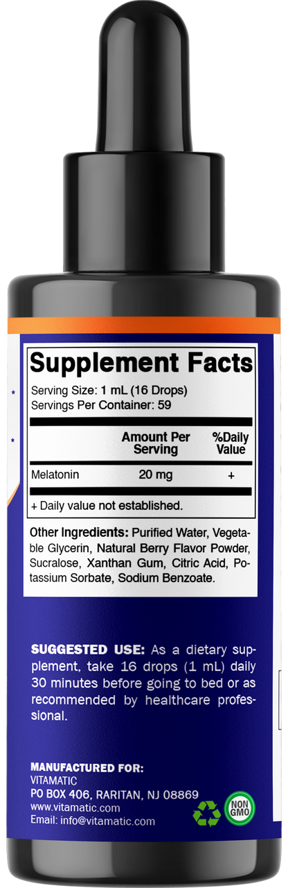 Melatonin 20mg Liquid Drops 2 Fluid Ounce