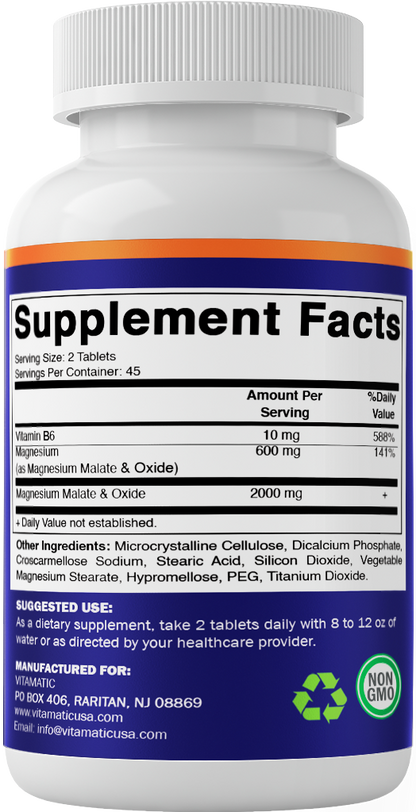Magnesium Malate 2000mg 90 Vegetarian Tablets