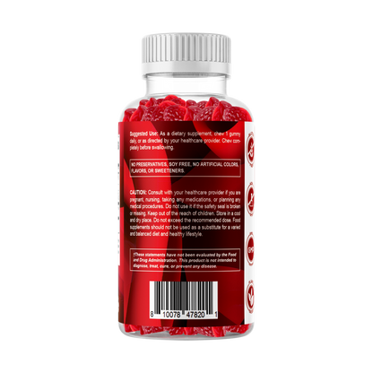 Methylfolate Gummies 1000 mcg – Active 5-MTHF Form – Natural Strawberry Flavor – 60 Gummies