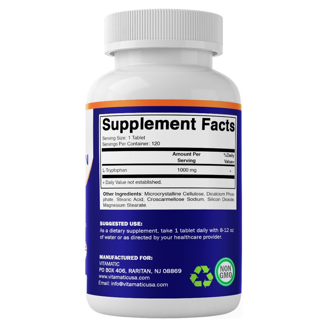 L-Tryptophan 1000mg - 120 Tablets