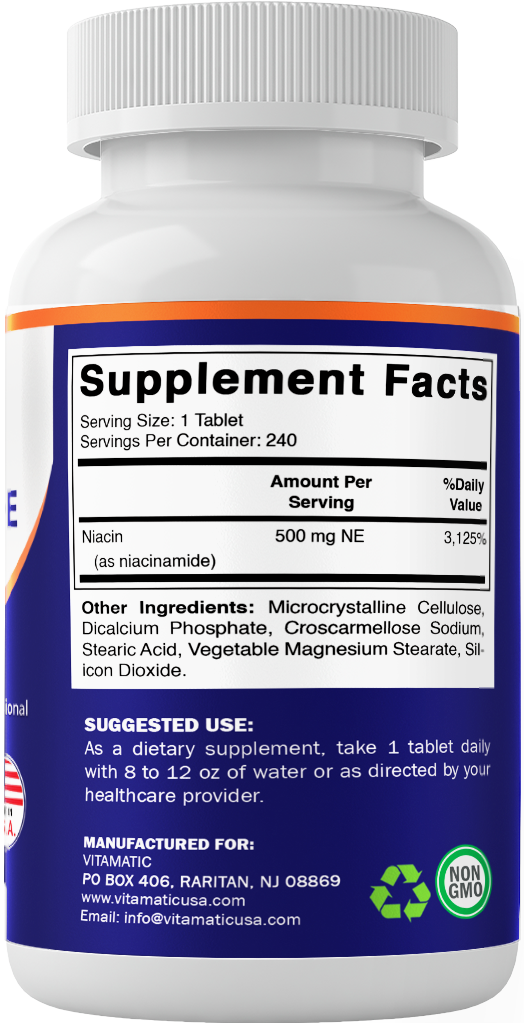 Niacinamide 500 mg - 240 Tablets