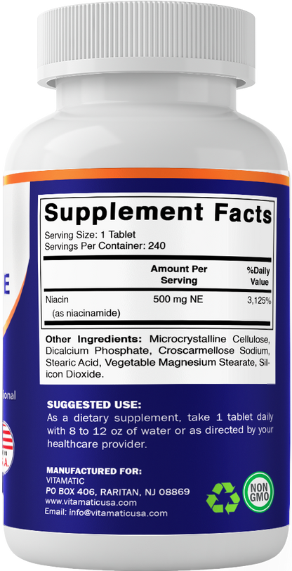 Niacinamide 500 mg - 240 Tablets