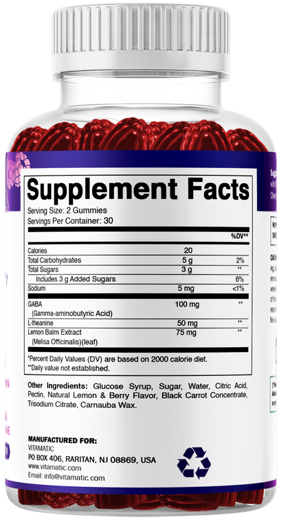Stress Relief Gummies with GABA + L-Theanine