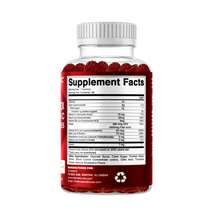 Vitamatic B-Complex with Vitamin C, 60 Gummies