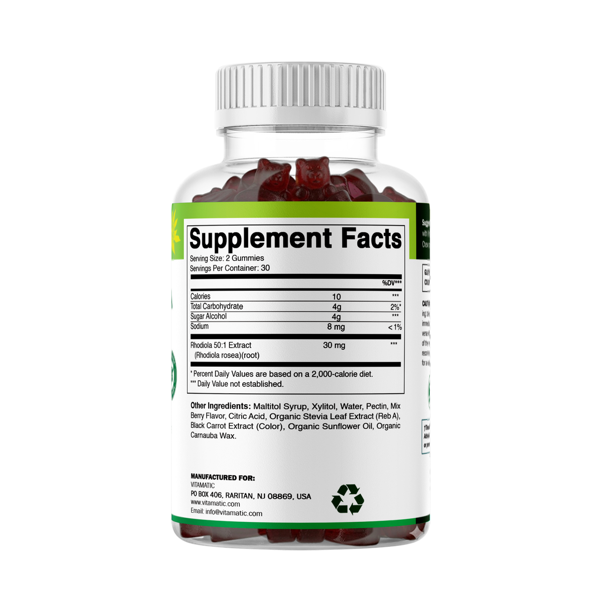 Sugar Free Rhodiola Gummies