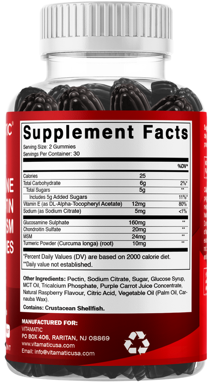 Vitamatic Glucosamine Chondroitin MSM, 60 Gummies