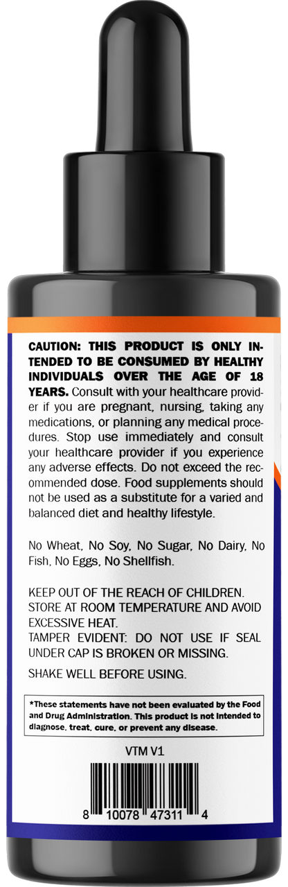 Vitamatic Liquid Biotin & Collagen for Hair Growth - Women & Men – Supports Glowing Skin, Healthy Hair & Nail Growth (2Fl Oz)