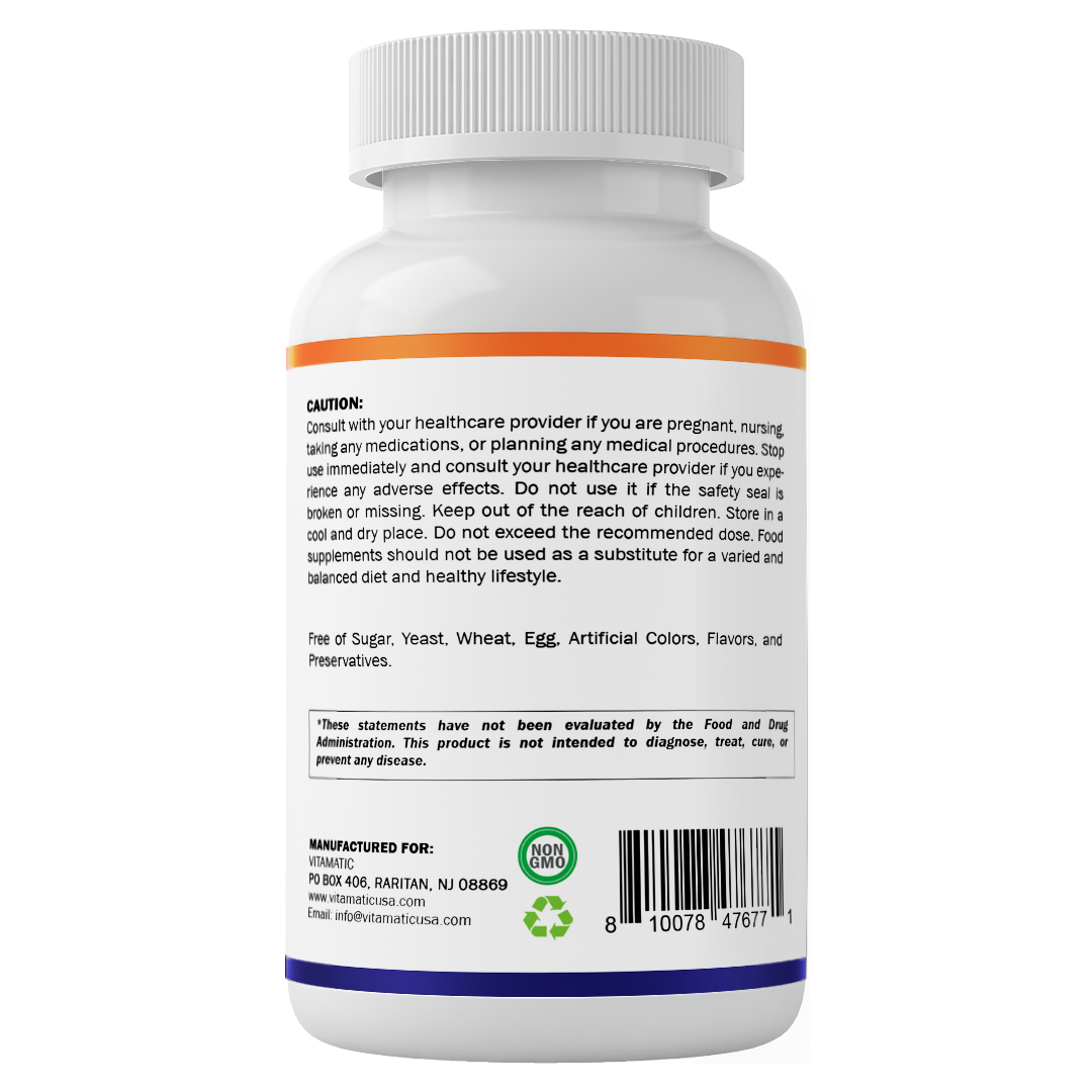 Vitamatic Vegan B12 1000 mcg - Methyl B12 with Folic Acid, Vitamin B6, Spirulina, Beet Root, Broccoli & Brown Rice - 180 Capsules