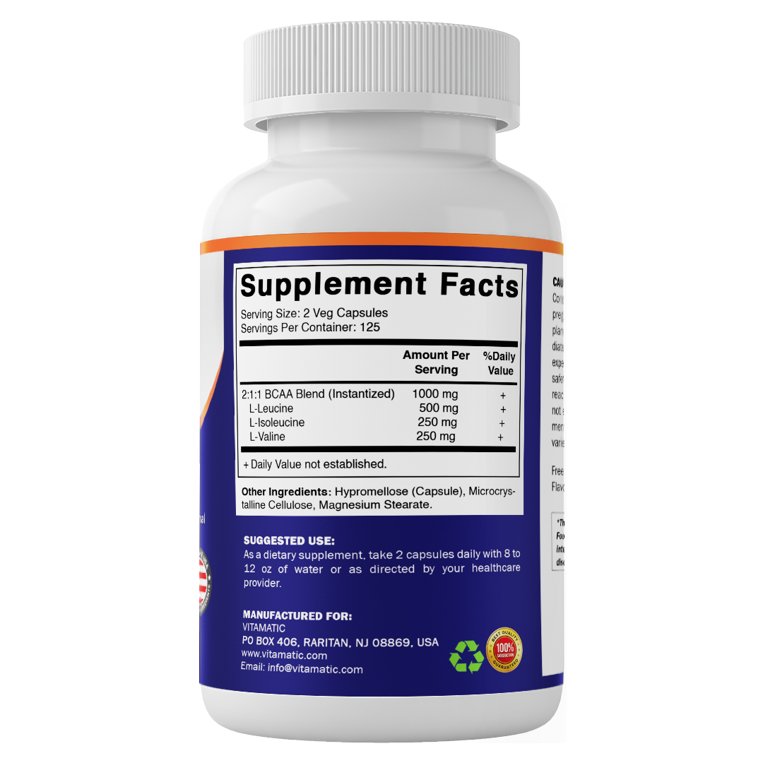 BCAA 1000mg per Serving Capsules