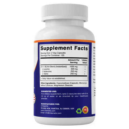 BCAA 1000mg per Serving Capsules