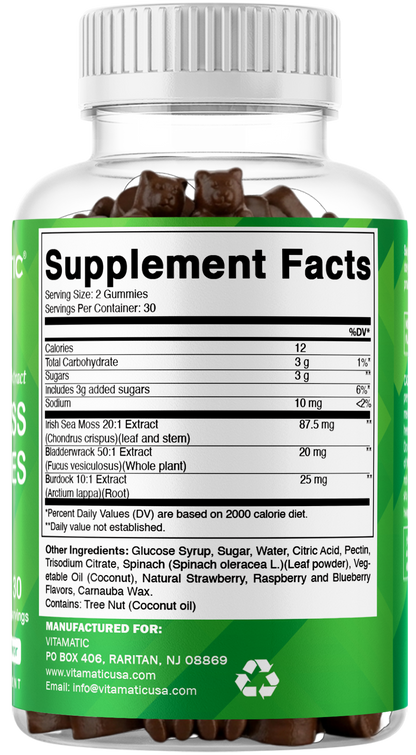 Vitamatic Irish Sea Moss Vegan Gummies, 60 Gummies
