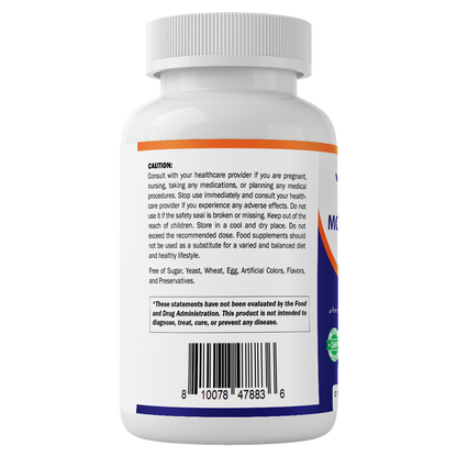 Chelated Molybdenum 500 mcg (as Molybdenum Glycinate Chelate) – 200 Vegetable Capsules
