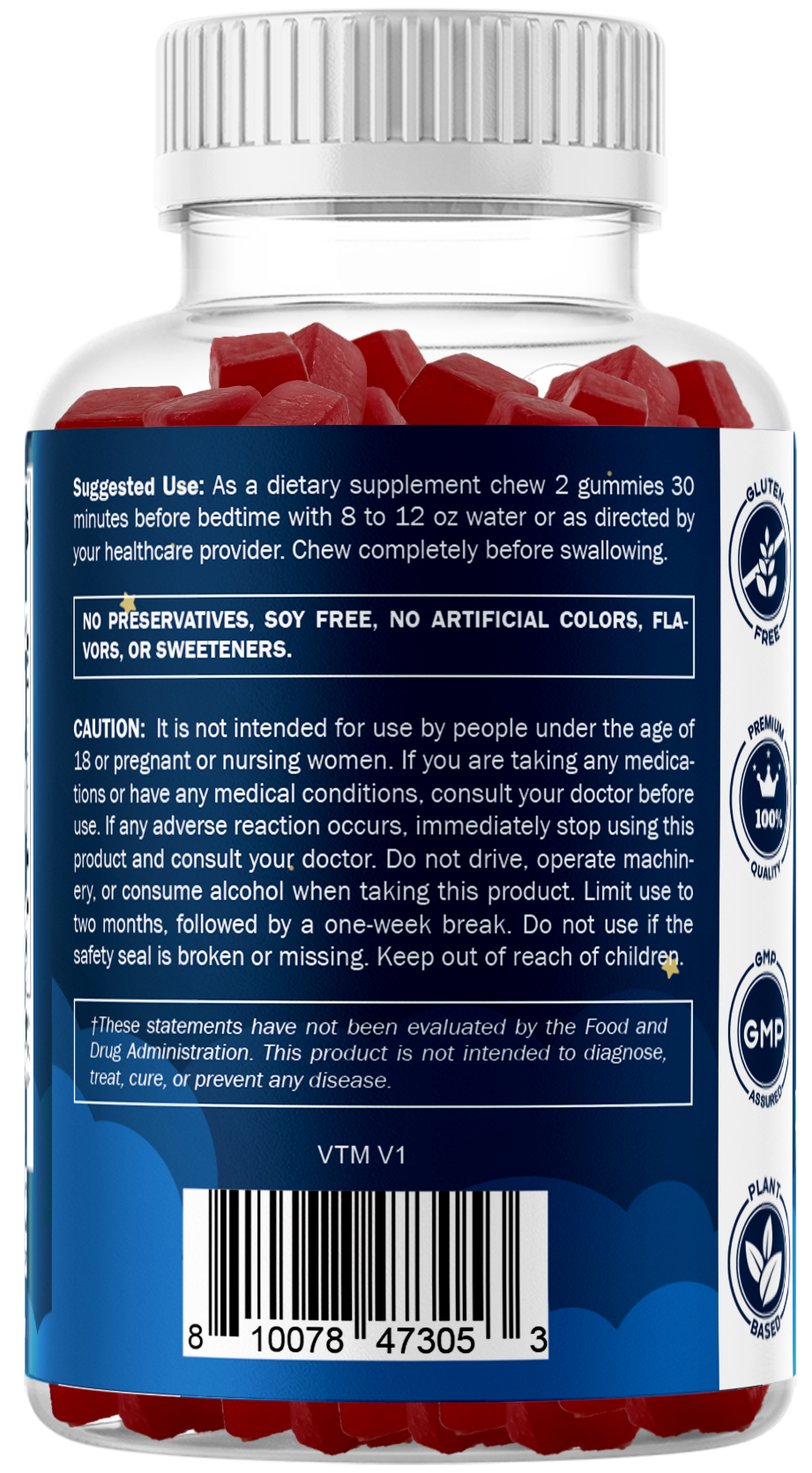 Vitamatic Sugar-Free Melatonin 60mg, 60 Gummies