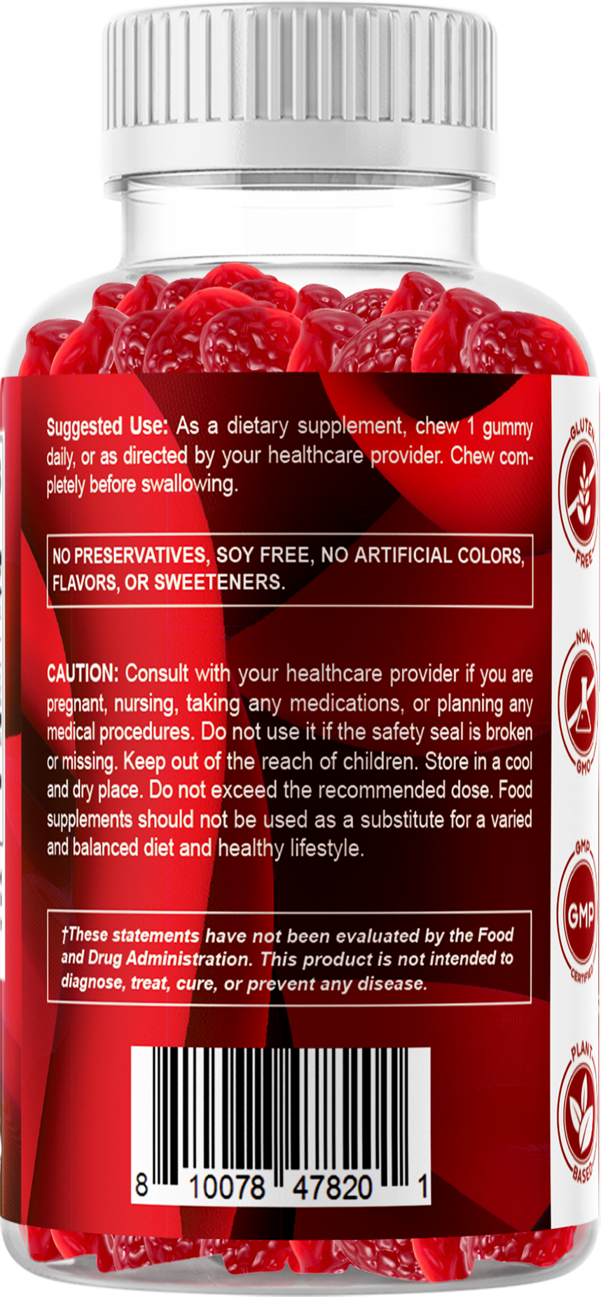 Vitamatic Methylfolate 5-MTHF Gummies 1000 mcg per Serving, 60 Gummies