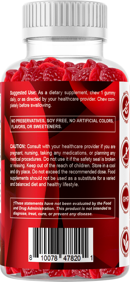 Vitamatic Methylfolate 5-MTHF Gummies 1000 mcg per Serving, 60 Gummies