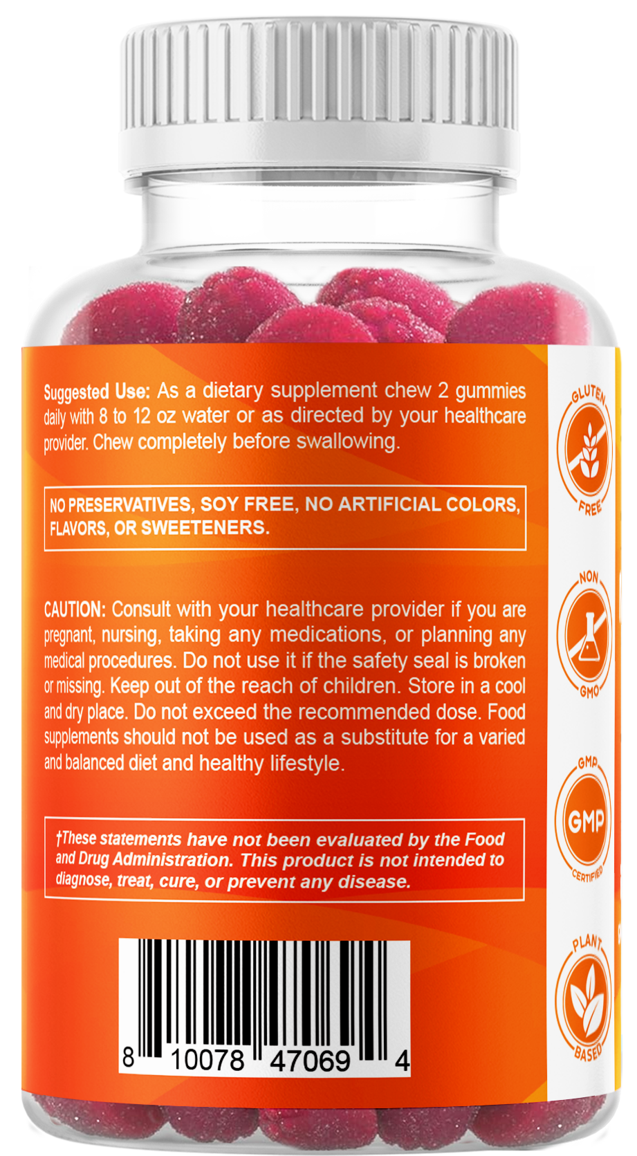 Vitamatic Magnesium Citrate 600mg, 60 Vegan Gummies